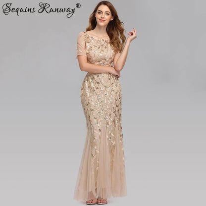 🍒Sequin maxi cocktail dress long bridesmaid prom outfit for special occasion party club bodycon vintage style clothing You'll Fish This Mermaid Out Time &Time