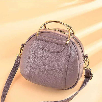 🍒Genuine leather shoulder bags for women's luxury handbags fashion crossbody bag female Purse bag smart casual round bag  Its Round About time for A New Bag Leather bag