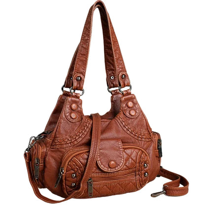 🍒Womens high quality handbags soft pu leather crossbody designer bag shoulder tote fashion luxury female  Get Happy With A Zippy Snappy