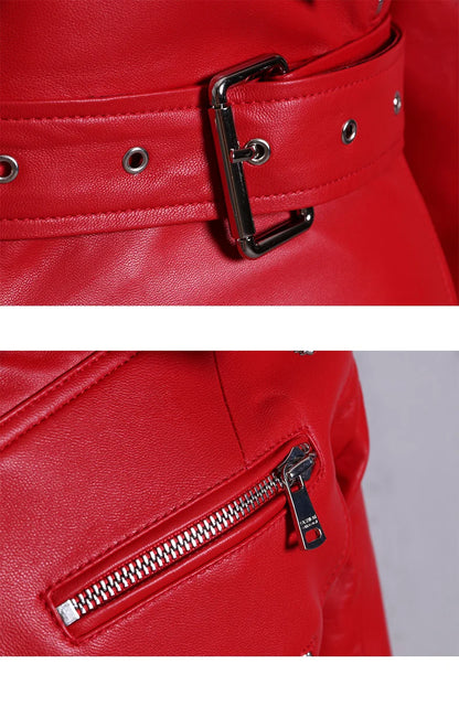 🍒Leather long dresses with side split for women slash neck red black pu outfit long sleeve shoulderless for occasions party wear club wear REDiculously Cool