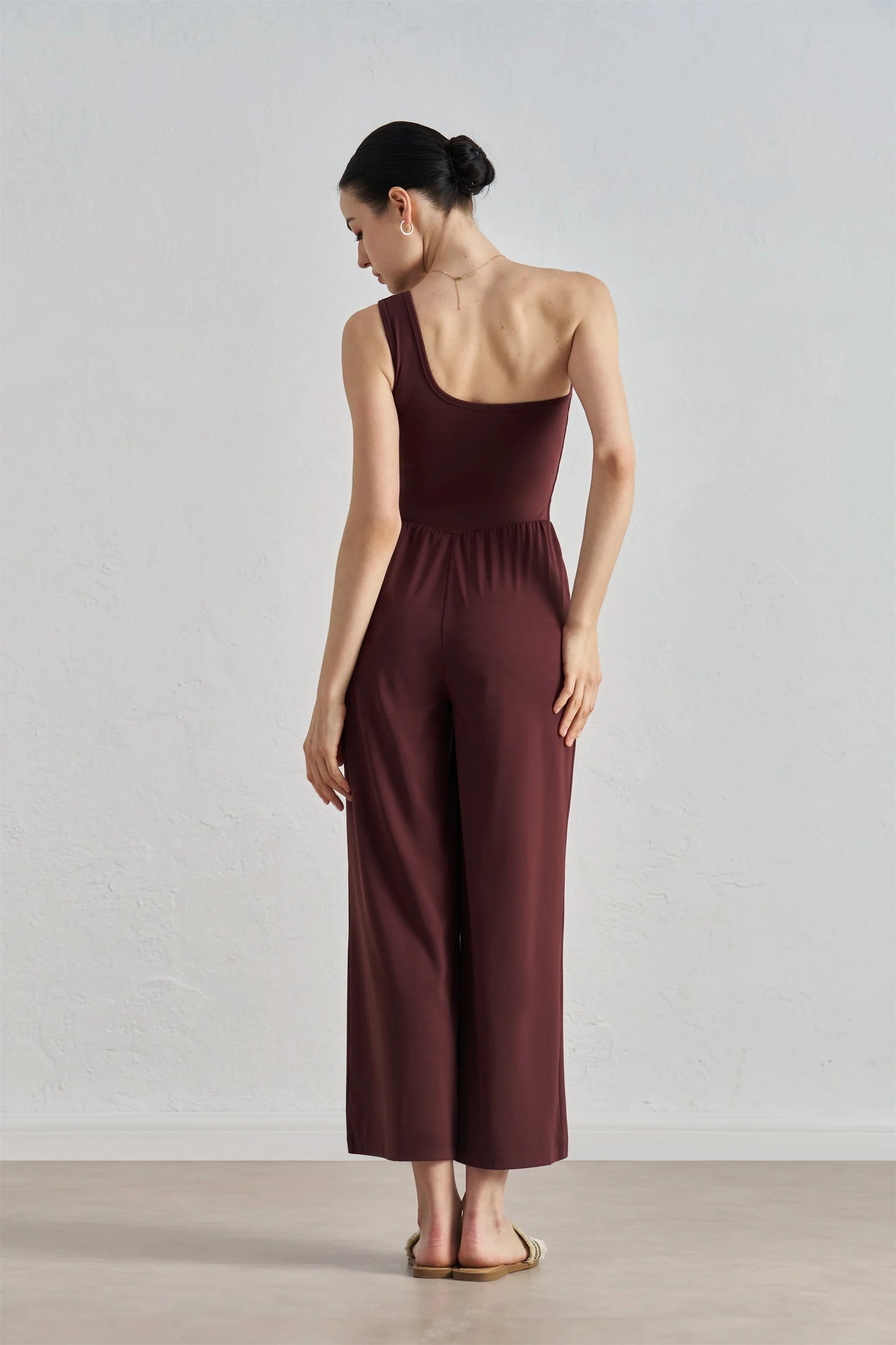🍒Fashion design one shoulder Jumpsuit with cropped trousers  women stylish bodysuit backless fashion design clothing Get Jump-Suited For Sun
