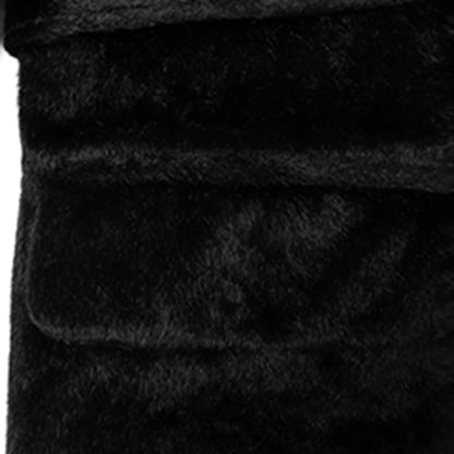 🍒Winter faux fur coat oversized black trench coat womens long black tie belt coat smart casual stylish outerwear