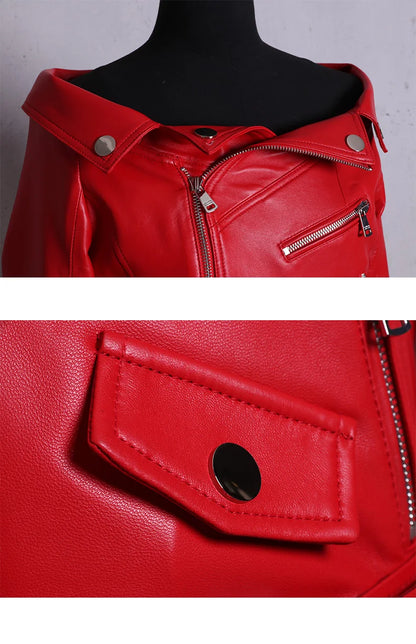 🍒Leather long dresses with side split for women slash neck red black pu outfit long sleeve shoulderless for occasions party wear club wear REDiculously Cool