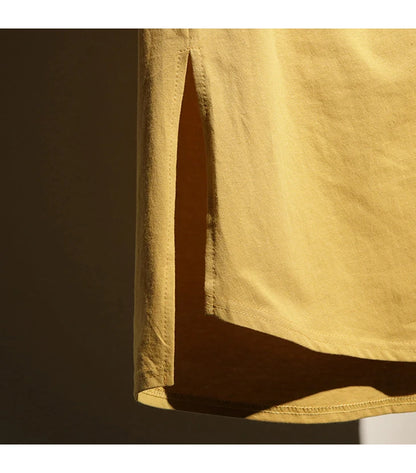 🍒100% cotton summer dress side knot design short sleeve midi outfit womens casual fashion t- shirt dress holiday clothes Bend Into Banana