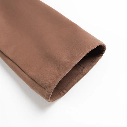 🍒French style coat mid length Women's autumn winter clothing sweet simple outerwear high collar scarf jacket fashion  loose casual clothing Feel Positive In This Over Shoulder