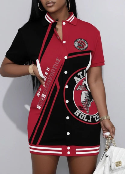 🍒American football jersey dress shirt 49 Steeler plus size short outfits limited edition button down long sleeve Jacket dress casual wear women Football Fab Fashion