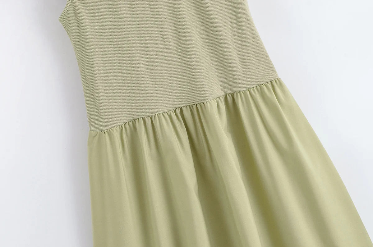 🍒Women's sleeveless vest outfit maxi summer mixed media fashion smart casual wear for women  Sleeveless Long Vest dress a-line pleated InVEST In Essentials