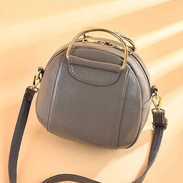 🍒Genuine leather shoulder bags for women's luxury handbags fashion crossbody bag female Purse bag smart casual round bag  Its Round About time for A New Bag Leather bag