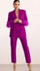🍒 Smart causal womens two piece blazer set with feathers long sleeve jacket and straight pants set occasion party wear