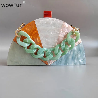 🍒Orange resin bag with handle women shoulder bag acrylic box clutch bag evening purse wedding party purse wallet No Need To Squeese Money Out For this Orange