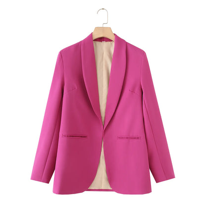 🍒Women's summer clothing elegant commuting jacket flourescent wear style ersatile casual suit jacket smart casual Illuminate In Luminous