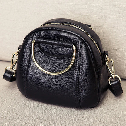 🍒Genuine leather shoulder bags for women's luxury handbags fashion crossbody bag female Purse bag smart casual round bag  Its Round About time for A New Bag Leather bag
