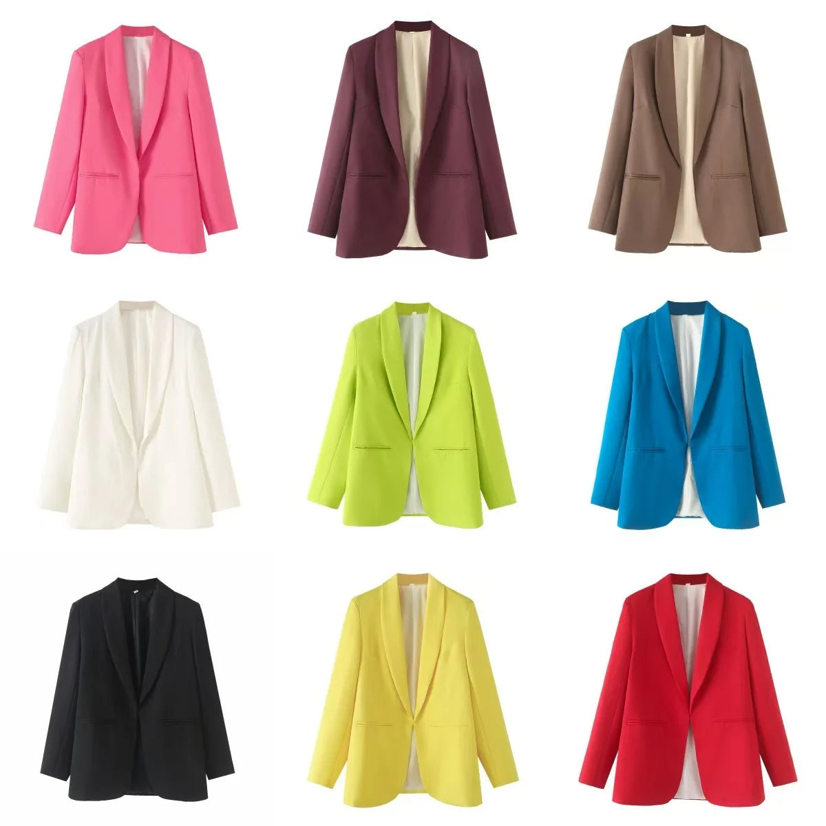 🍒Women's summer clothing elegant commuting jacket flourescent wear style ersatile casual suit jacket smart casual Illuminate In Luminous