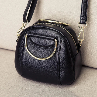 🍒Genuine leather shoulder bags for women's luxury handbags fashion crossbody bag female Purse bag smart casual round bag  Its Round About time for A New Bag Leather bag