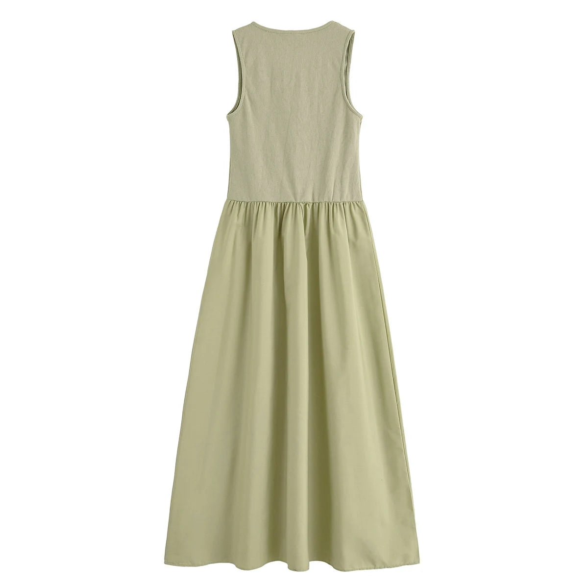 🍒Women's sleeveless vest outfit maxi summer mixed media fashion smart casual wear for women  Sleeveless Long Vest dress a-line pleated InVEST In Essentials