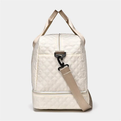 🍒Luxury duffel bag for women large capacity handbag shoulder & crossbody tote bag with compartments dry wet separation dual side pockets for travel gym etc.   Step Up To Quality In Your Gym Bag Tote