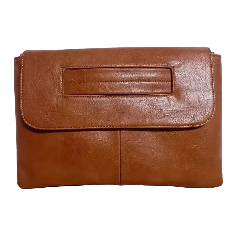 🍒Pu Leather evening bag luxury vintage shoulder crossbody bags party envelope clutch purse retro handbags large capacity fashion simple office ladies euro-america style smart casual accessory Dont Be A CROSSBODY CLUTCH this Quick