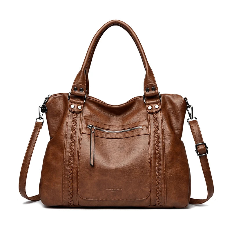 🍒Soft faux leather shoulder crossbody bags for women hot luxury handbag Designer casual tote office work bag Clever Faux Leather