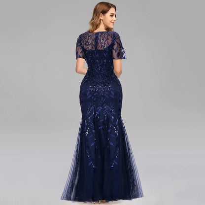 🍒Sequin maxi cocktail dress long bridesmaid prom outfit for special occasion party club bodycon vintage style clothing You'll Fish This Mermaid Out Time &Time