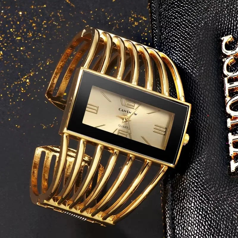 🍒Womens large face watch quality stainless steel luxury fashion rose gold bangle bracelet wristwatch for women dress ladies time piece female occasion jewellery accessory Watch This Bangle