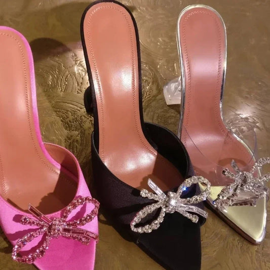 🍒Fish mouth high heels sandals open toe shoes with bow wine cup heel sandal slippers women Don’t Fish For The Right Shoe Get These And you will Be Open Mouthed