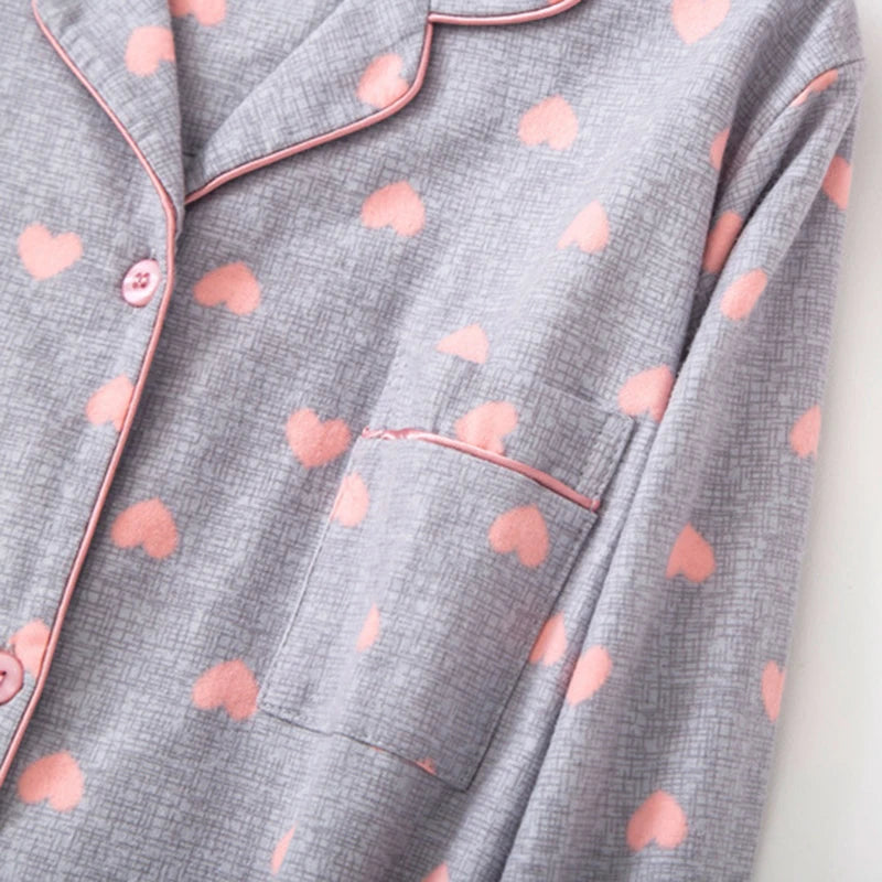 🍒pyjama nightie autumn and winter nightwear for women cotton flannel sleep shirt long sleeve nightshirt button down sleepdress No Flannel Flannel