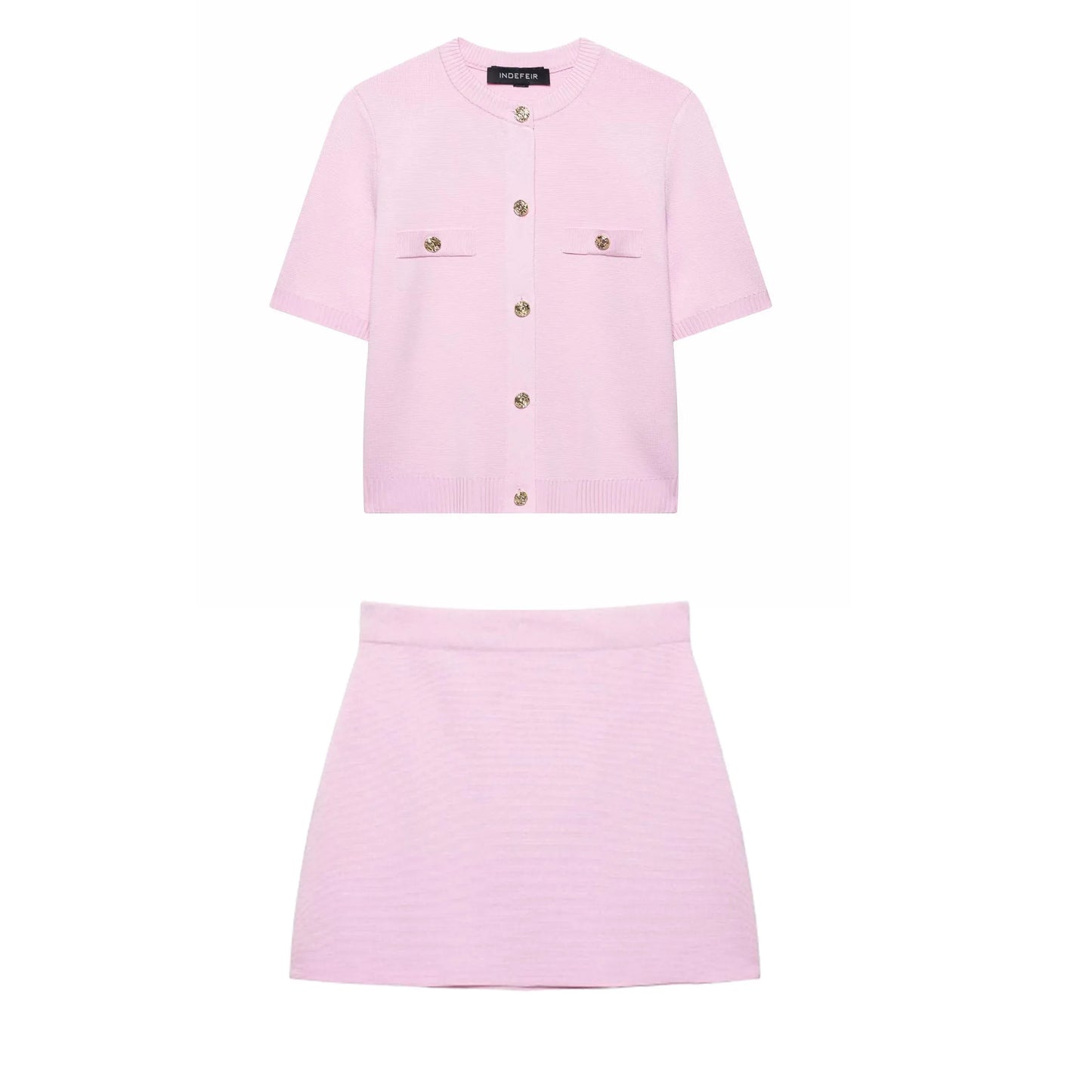 🍒Womens knit skirt set 2 Piece knitted short sleeved top and a-line mini skirt outfits casual summer sets Ice Cream You Scream Every Body Screams Ice Cream