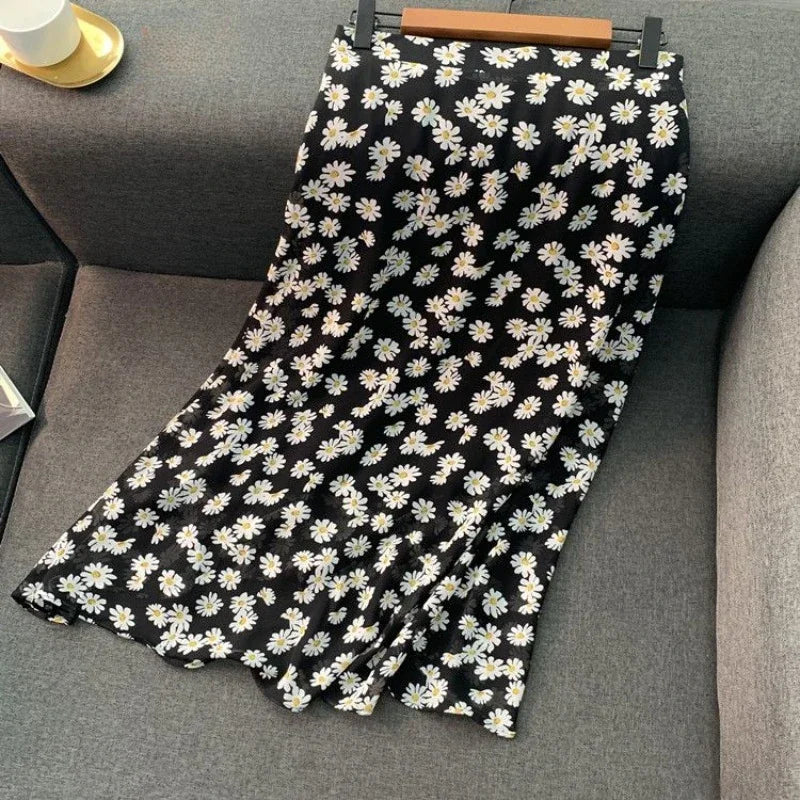 🍒 Summer skirts midi length floral fashion for women stylish trend original high quality smart casual clothing Dont Be Ditzy Get A Ditzy