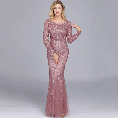 🍒Sequin maxi cocktail dress long bridesmaid prom outfit for special occasion party club bodycon vintage style clothing You'll Fish This Mermaid Out Time &Time