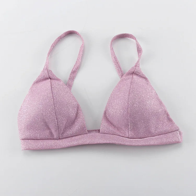 🍒Party sliver glitter three piece blazer sets for women fashion clubwear Sparkly Bra And Pants Matching set party occasion wear Get GlitZy