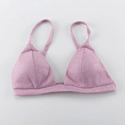 🍒Party sliver glitter three piece blazer sets for women fashion clubwear Sparkly Bra And Pants Matching set party occasion wear Get GlitZy