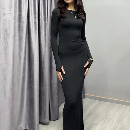 🍒Dresses fashion wear Long outfit  smart casual women maxi dress fitted outfit  party occasion wear No Grey Area Gorgeous Great Grey