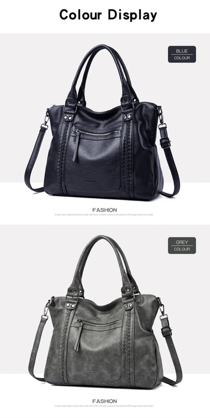 🍒Soft faux leather shoulder crossbody bags for women hot luxury handbag Designer casual tote office work bag Clever Faux Leather