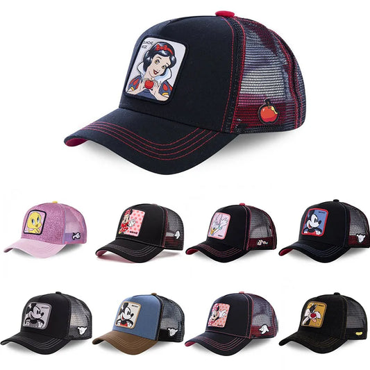 🍒Cartoon baseball cap high quality unisex embroidered patch baseball cap unisex trucker hat mesh hats for women sun hat