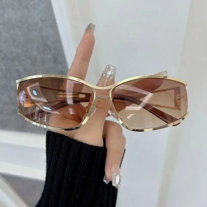 🍒Square designer sunglasses for women unisex metal frame cool eyeglasses female designer fashion eyewear DesignedTo Be Cool