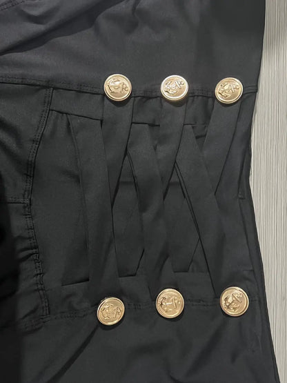 🍒Women's pants high waist trousers button waist trousers for office elegant solid colour leggings skinny pencil pants  business casual women fashionable Waist Wowers