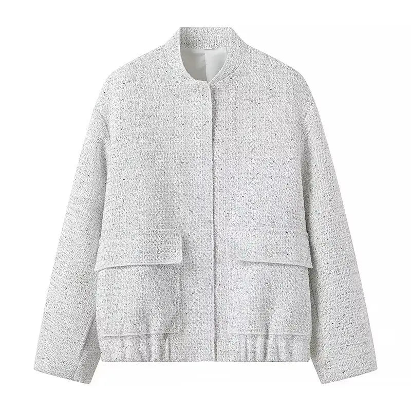🍒Sequin bomber Jacket women Y2k gold Colour stand collar short coat long sleeve  spring fashion high Streetwear occasion wear smart casual clothing for women  Spring Into Shimmer