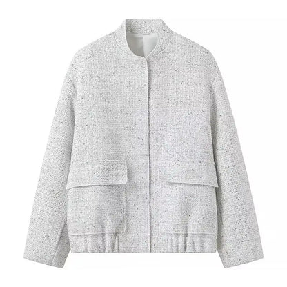 🍒Sequin bomber Jacket women Y2k gold Colour stand collar short coat long sleeve  spring fashion high Streetwear occasion wear smart casual clothing for women  Spring Into Shimmer