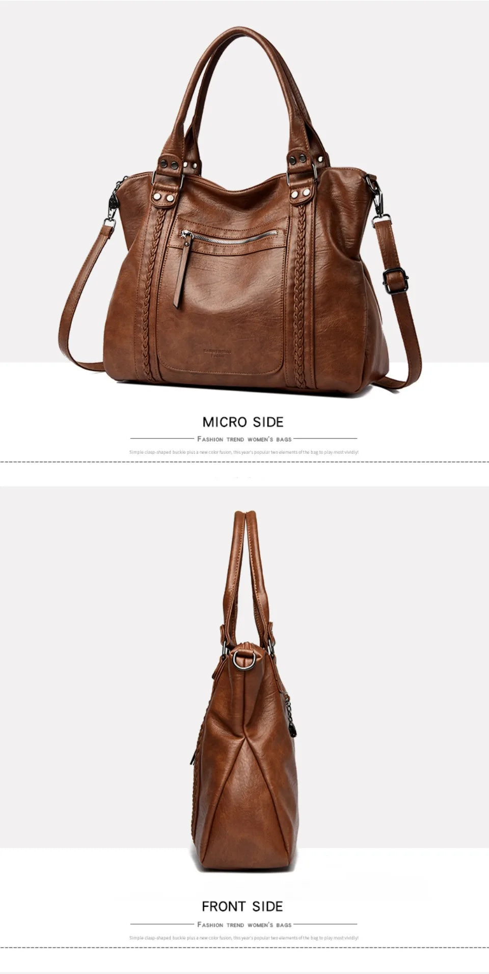 🍒Soft faux leather shoulder crossbody bags for women hot luxury handbag Designer casual tote office work bag Clever Faux Leather