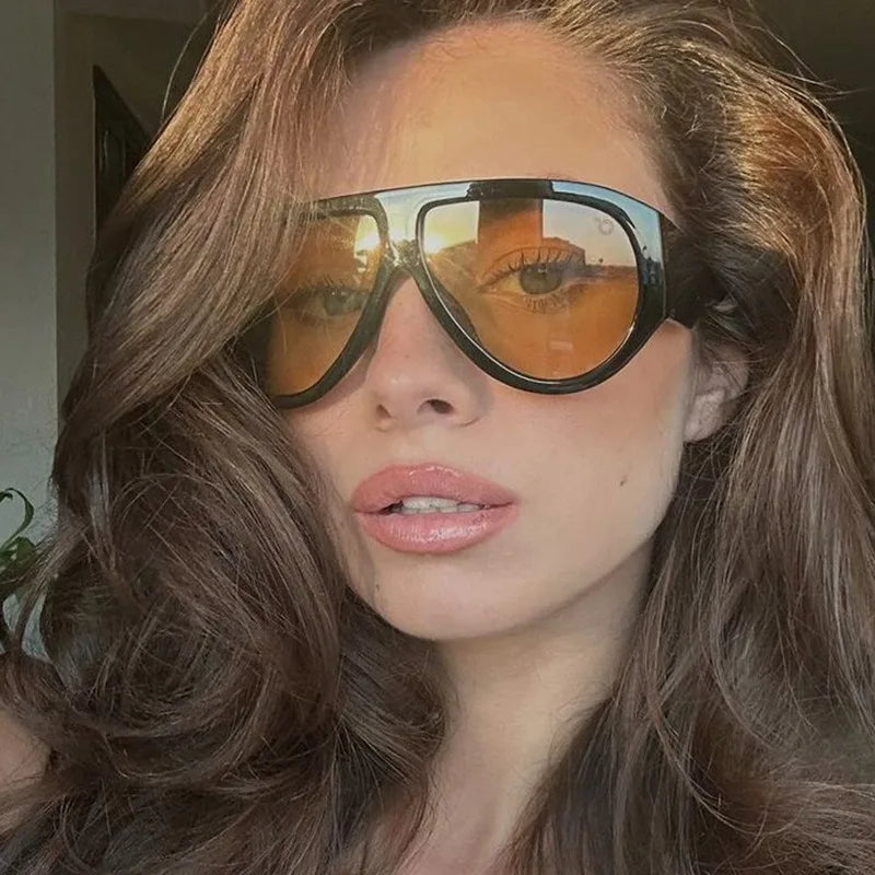 🍒Vintage oval gradient sun shades T sunglasses trendy designer sunnies unisex driving sun glasses women leopard shades uv400wide Eye This Tiger