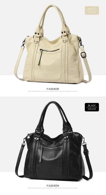 🍒Soft faux leather shoulder crossbody bags for women hot luxury handbag Designer casual tote office work bag Clever Faux Leather