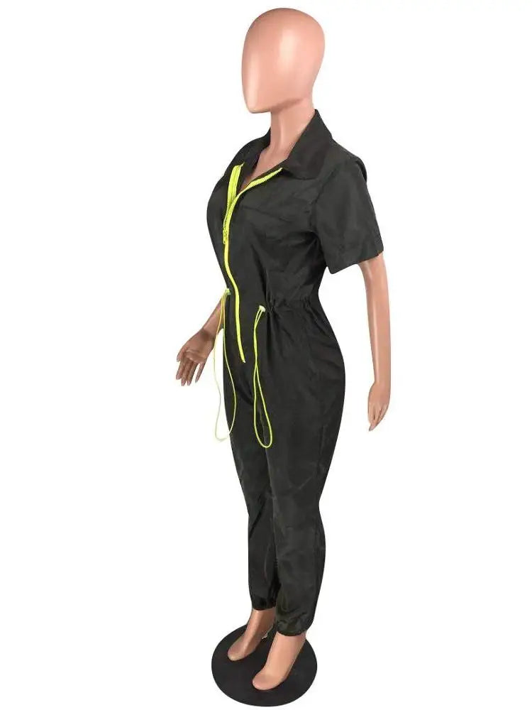 🍒Casual stretch jumpsuit colourful elastic waist pants one-piece romper suit for women comfortable summer outfits Jump In This Suit As Soon As You Get It