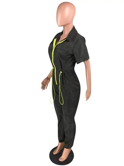 🍒Casual stretch jumpsuit colourful elastic waist pants one-piece romper suit for women comfortable summer outfits Jump In This Suit As Soon As You Get It