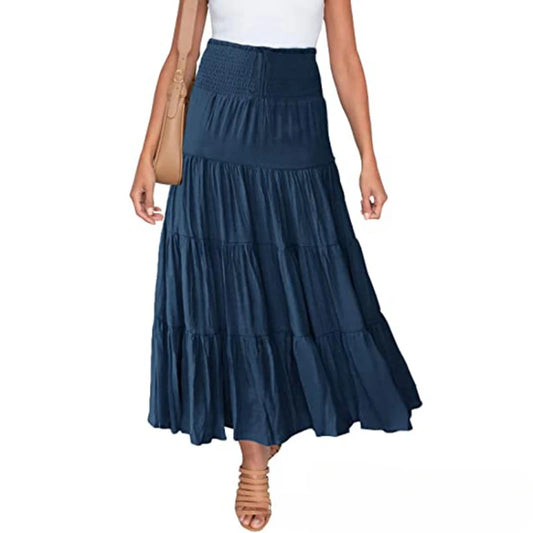 🍒High waisted midi skirts fashion clothing for women casual long skirt outfit Midaxi gypsy casual wear summer wear Beau boo