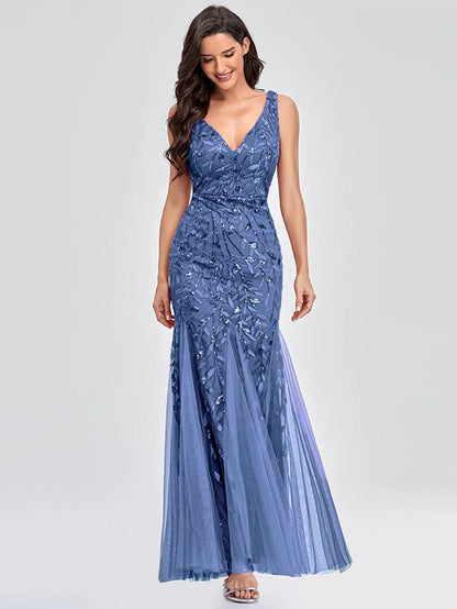 🍒Sequin maxi cocktail dress long bridesmaid prom outfit for special occasion party club bodycon vintage style clothing You'll Fish This Mermaid Out Time &Time