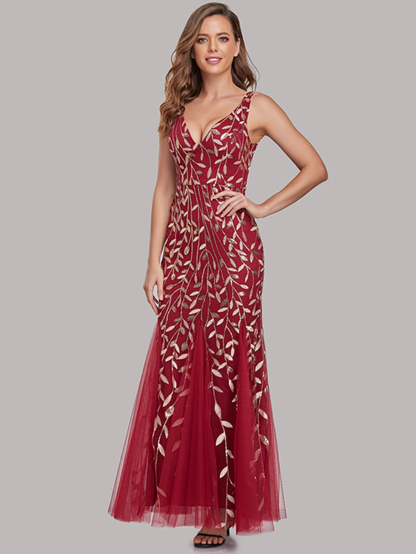 🍒Sequin maxi cocktail dress long bridesmaid prom outfit for special occasion party club bodycon vintage style clothing You'll Fish This Mermaid Out Time &Time