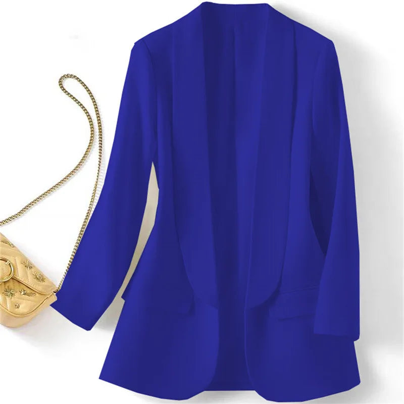 🍒versatile blazer color casual wear for women spring and autumn fashion clothes elegant office wear for ladies smart casual wear for work occasion jacket colorful Colour Up Your Form
