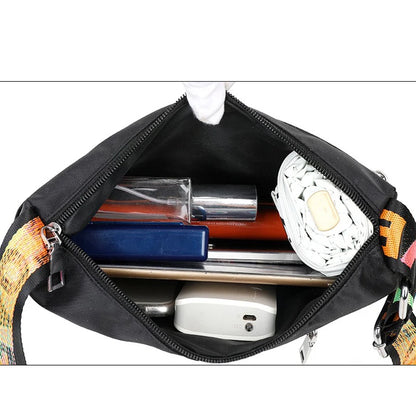 🍒Womens handbag oxford fabric bag large capacity crossbody with multiple compartments fashion accessory casual carry bag with colourful font Get A Handle On Love