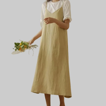 🍒Elegant Loose dresses for women sleeveless fashion clothes  for summer outfits with spaghetti straps cotton rich clothing Cash Ceeper Casuals