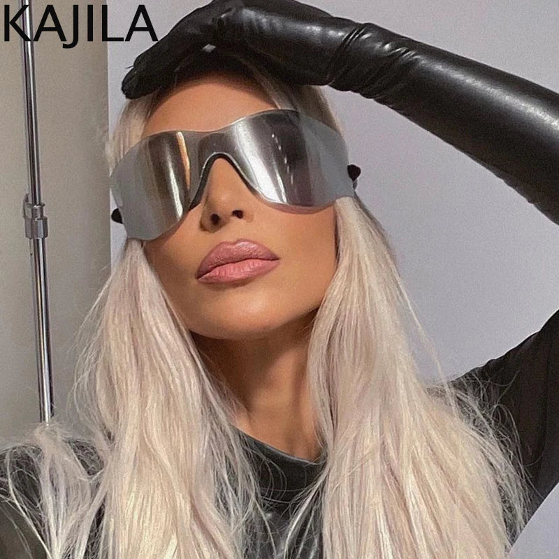 🍒Oversized sunglasses rimless shades unisex sunnies for   women Y2K sports eyeglasses luxury designer shades eyewear trendy party glasses futuristic sunglasses designer Dont RISk losing this for your FUTURe just TICk